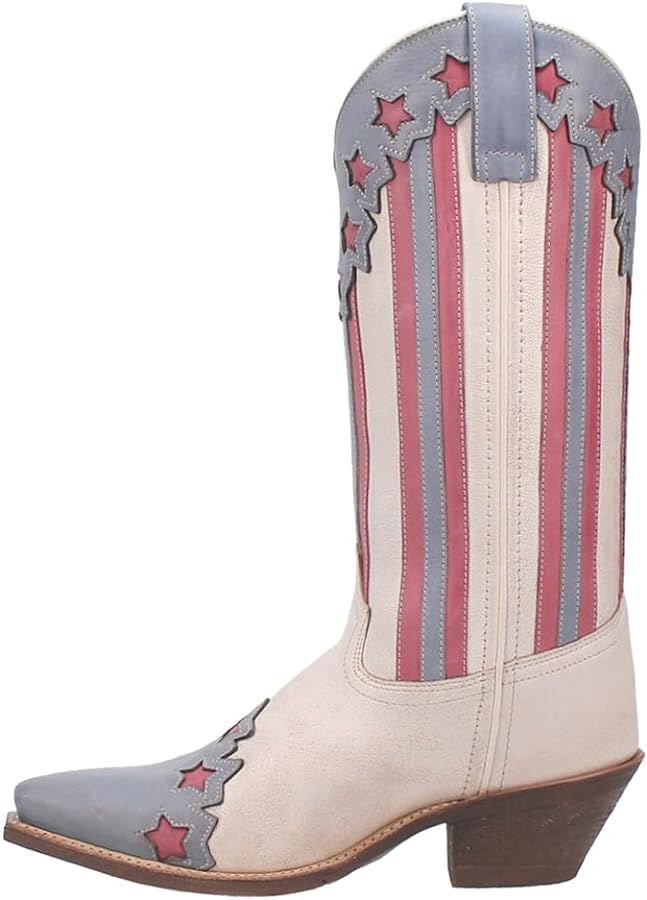 Laredo Womens Cady Snip Toe Casual Boots Mid Calf Low Heel 1-2" - Off White | Amazon (US)