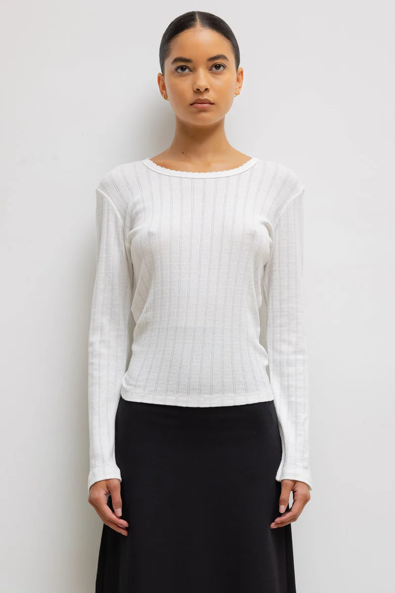 Pointelle Slim Fit Long Sleeve | LESET