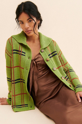 Callahan Bonnie Plaid Cardigan | Anthropologie (US)