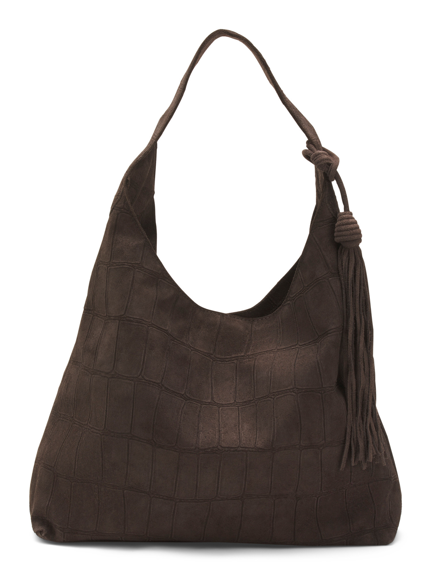 Suede Crocodile Shoudler Bag | TJ Maxx
