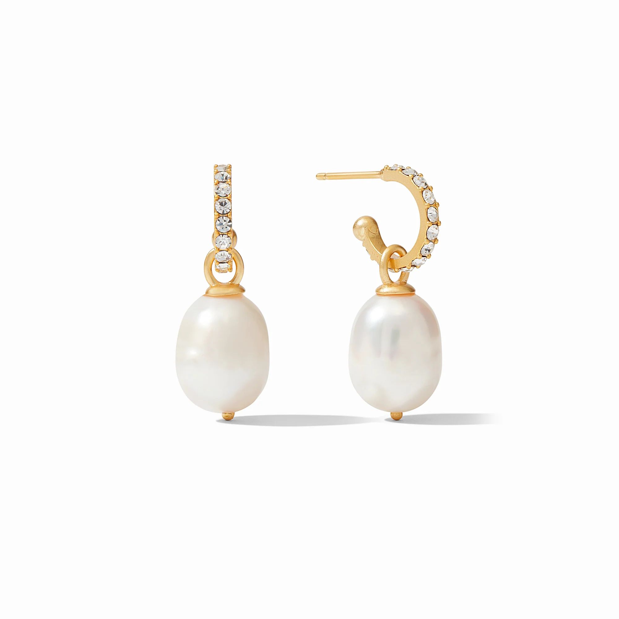 Odette Pearl Hoop & Charm Earring | Julie Vos