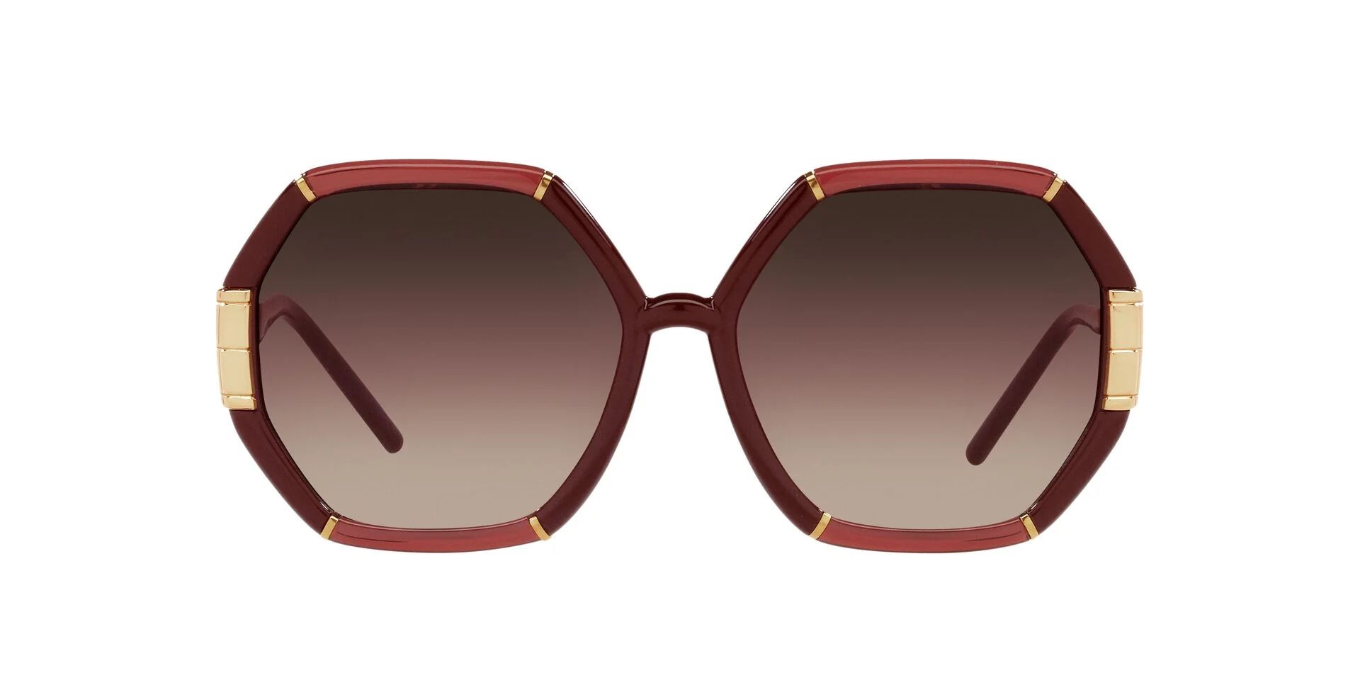 Tory Burch TY 9072U Plastic Womens Geometric Sunglasses Transparent Bordeaux 58mm Adult | Walmart (US)