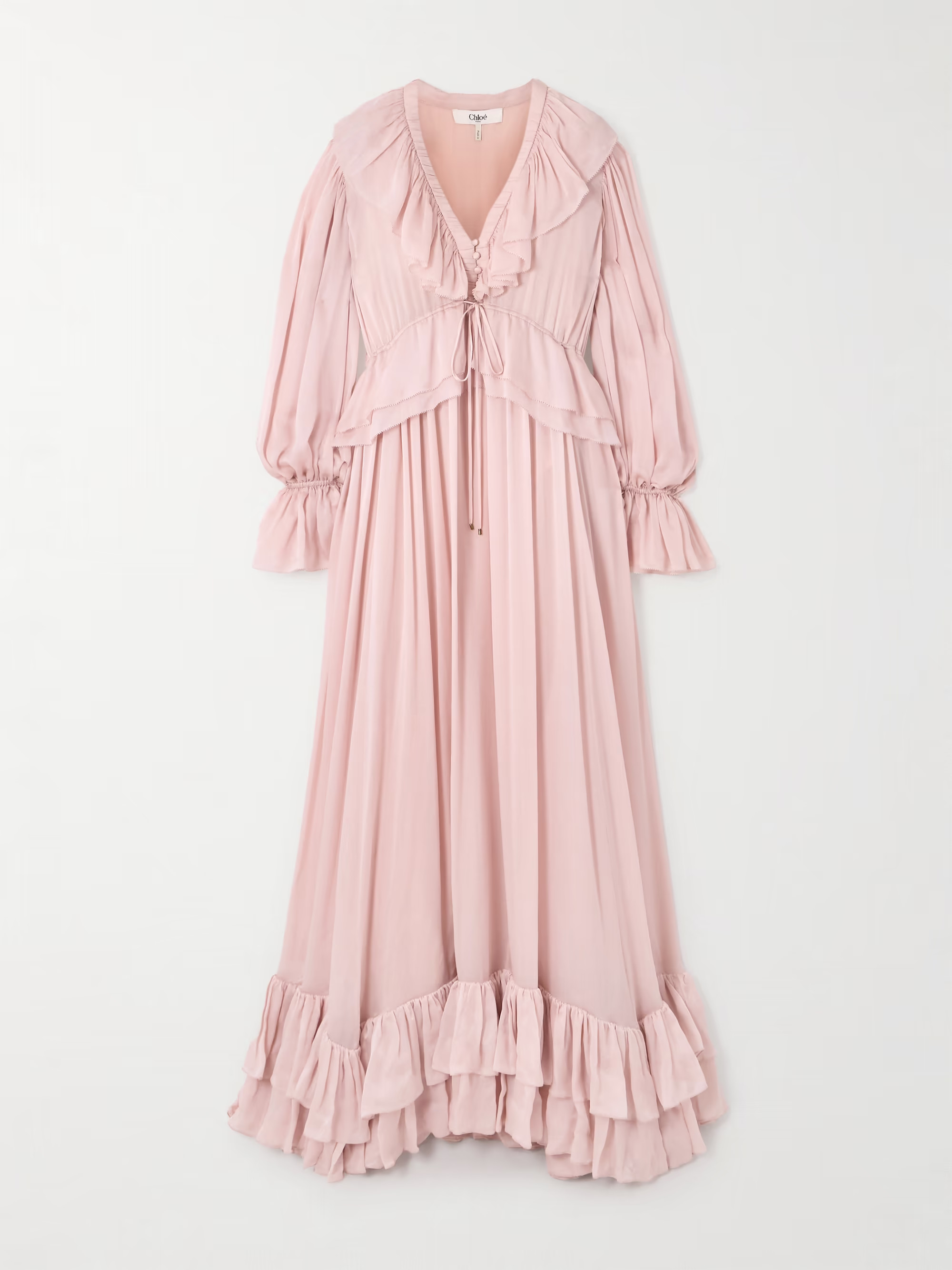 Ruffled silk-chiffon gown | NET-A-PORTER (UK & EU)