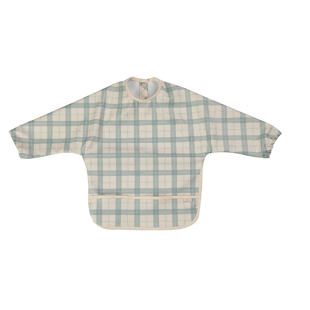 GRECH & CO | Smock Bib | Lille Cottage Club Fern Plaid - Green / One Size | Janie and Jack