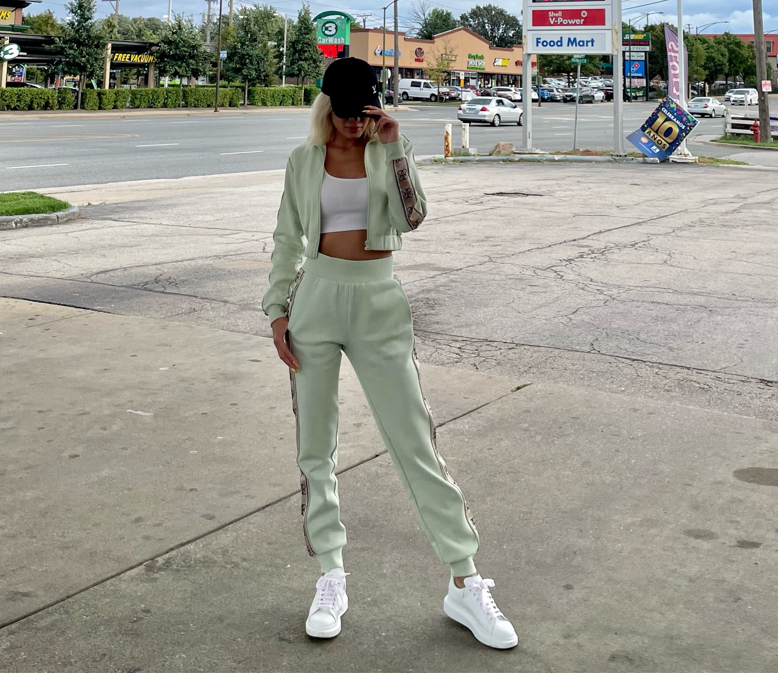 In love with these set 💚
But what I love most is that is 50%off get yours!!!

Details: 
Cropped Sweatshirt, Guess, XS, linked
Pants, Guess, XS, linked 
Sneakers, Alexander McQueen, 7, linked 

#LTKsalealert #LTKSeasonal #LTKstyletip