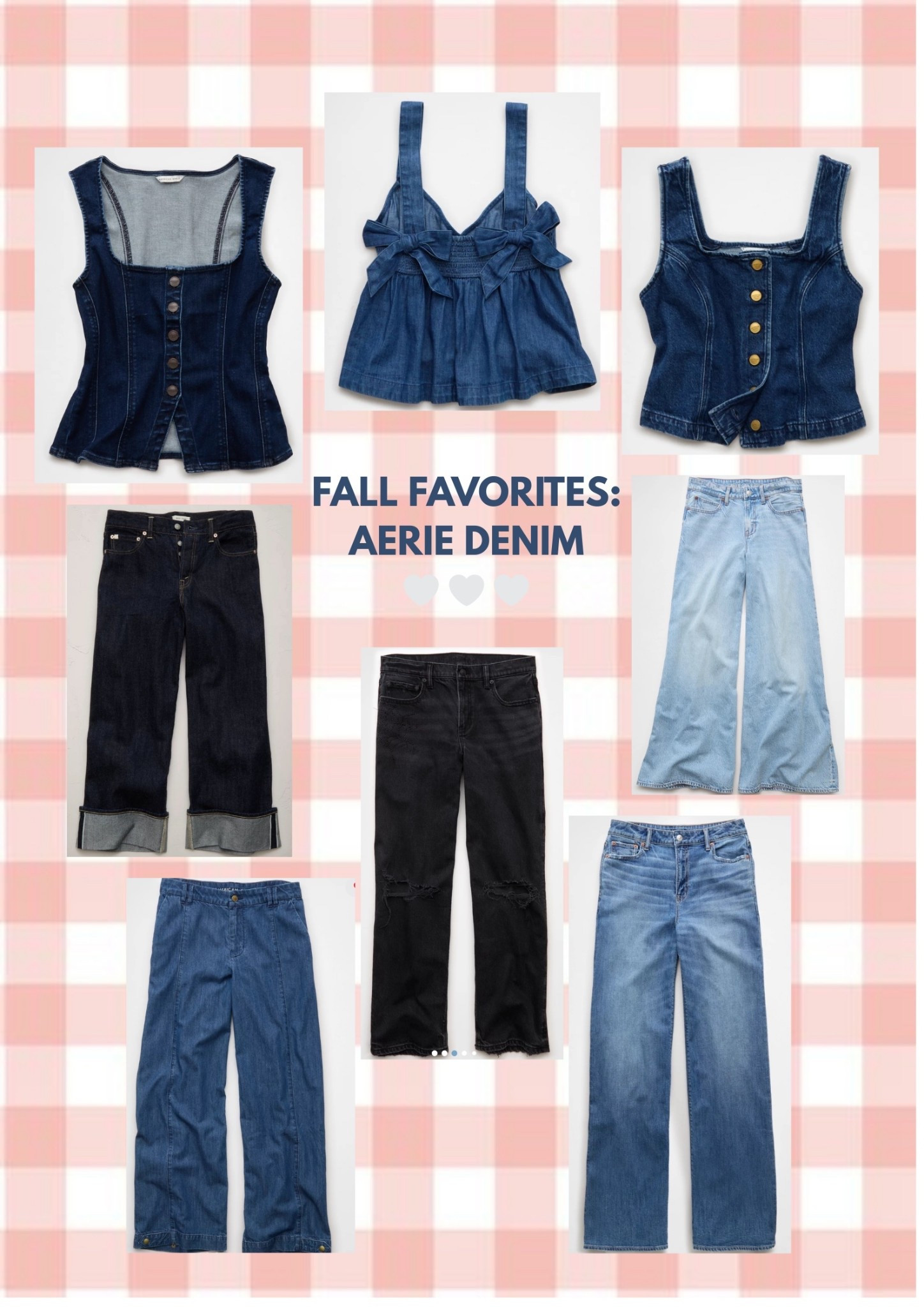 Aerie has such cute fall staples right now!! I am obsessed with a cute denim moment 🫶🏻🌞👖🍁

#LTKFallSale #LTKSeasonal #LTKItBag