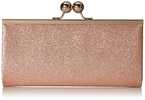 Jessica McClintock Laura Sparkle Framed Evening Clutch, Rose Gold | Amazon (US)