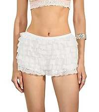 Women Lace Ruffle Bloomer Shorts | Amazon (US)