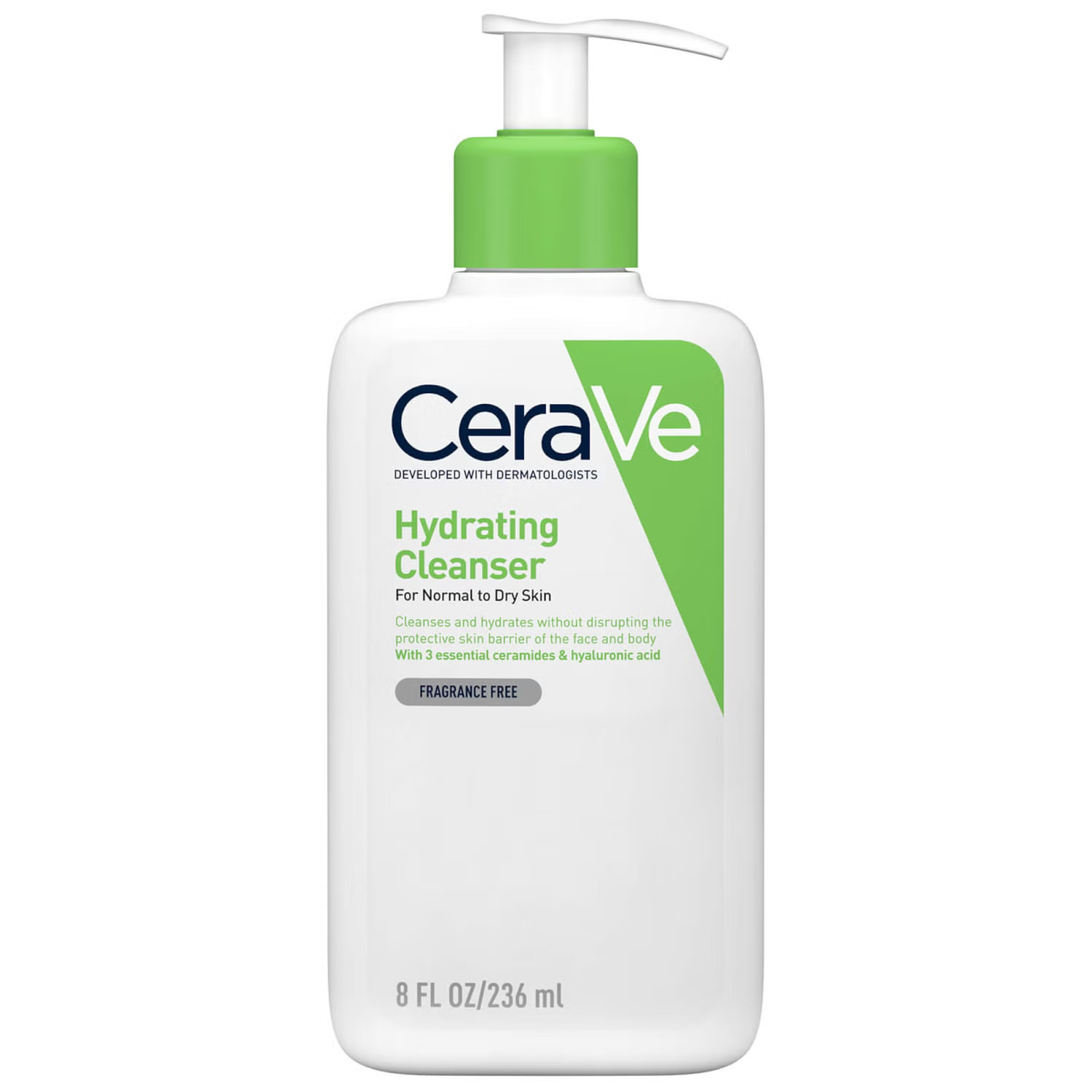 CeraVe Hydrating Cleanser with Hyaluronic Acid for Normal to Dry Skin 236ml | Look Fantastic (UK)