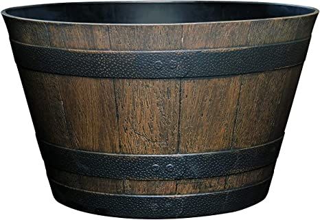 Classic Home and Garden S1027CP2D-037Rnew Whiskey Barrel 20.5" Planter 2 Pack, 2020 Kentucky Waln... | Amazon (US)