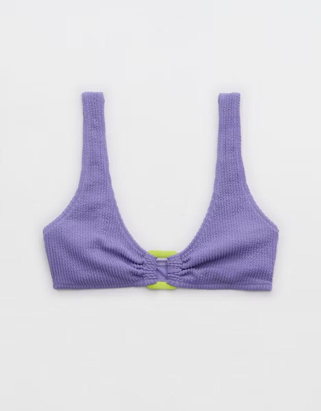 Aerie Crinkle Ring Wide Strap Scoop Bikini Top | Aerie