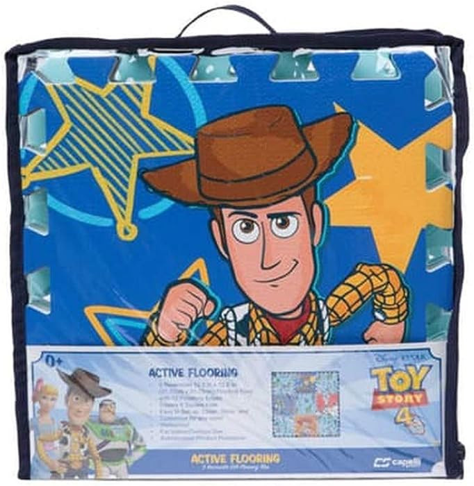 Disney Pixar Toy Story EVA Foam Mat, The Crew Interlocking EVA Foam Flooring Tiles, Blue, 36 x 36... | Amazon (US)