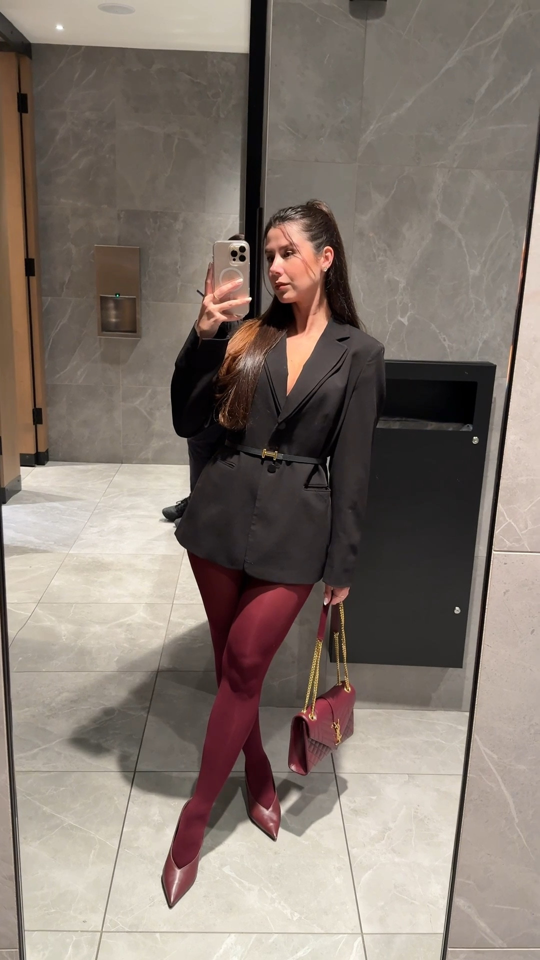 Toronto’s ootn, butgundy edition! 
Always size up in tights ❤️


#LTKNYFW #LTKTall #LTKSeasonal