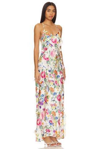 Show Me Your Mumu Romance Ruffle Dress in Ivory Botanical Floral from Revolve.com | Revolve Clothing (Global)