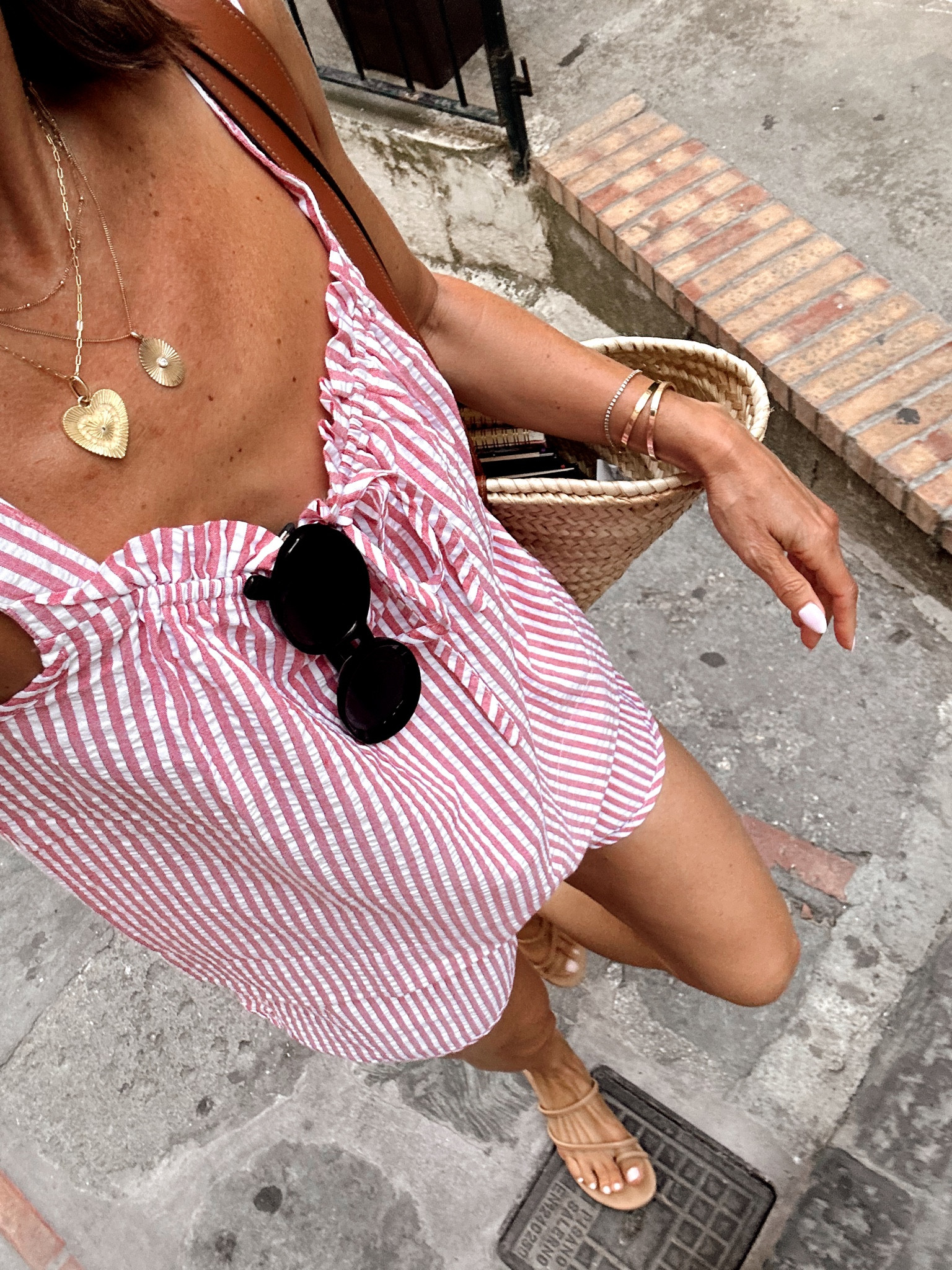 Red and white striped set for breakfast and morning exploring 
So lightweight and airy- perfect for summer heat 

#LTKOver40