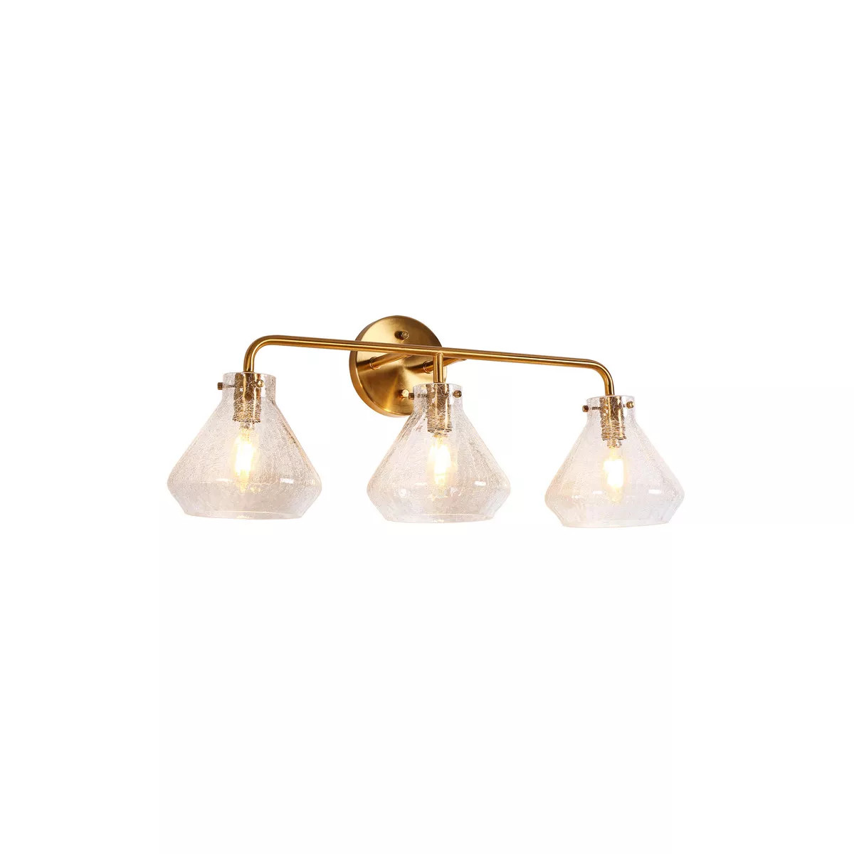 LNC Digipurve 23.6-in 3-Lights Polished Gold  Jar Modern/Contemporary Bathroom Vanity Lights ,Cra... | Target