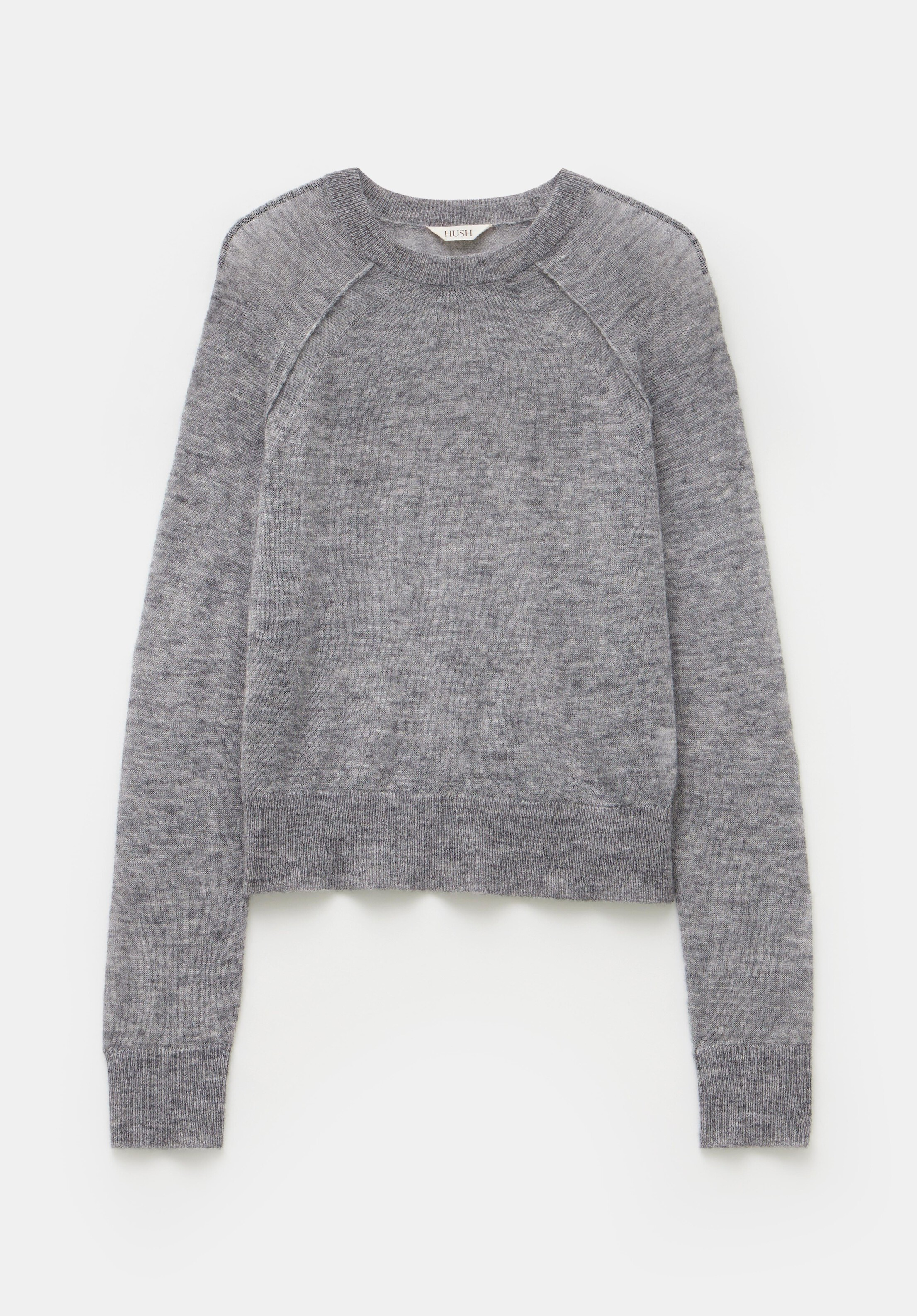 Elsie Gauzy Wool Blend Crew Jumper | Hush UK