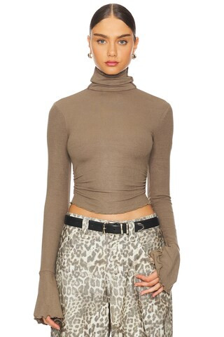 Lovers and Friends Belen Top in Dark Taupe from Revolve.com | Revolve Clothing (Global)