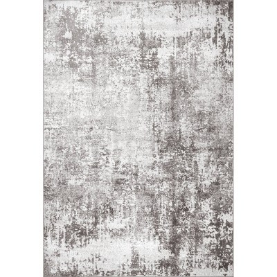 8'x10' Jade Faded Abstract Area Rug Light Gray - nuLOOM | Target
