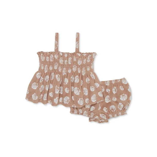 easy-peasy Baby Girls Print Tank Top and Bloomer Shorts Set, 2-Piece, Sizes 0-24M | Walmart (US)