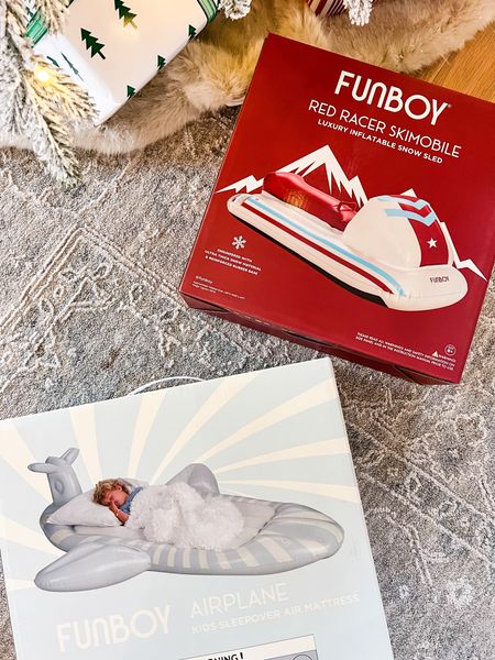 Fun inflatable gifts for the kids from @funboy! 🛷 A skimobile sled and an airplane sleepover mattress ✈️ 

#LTKGiftGuide #LTKfamily