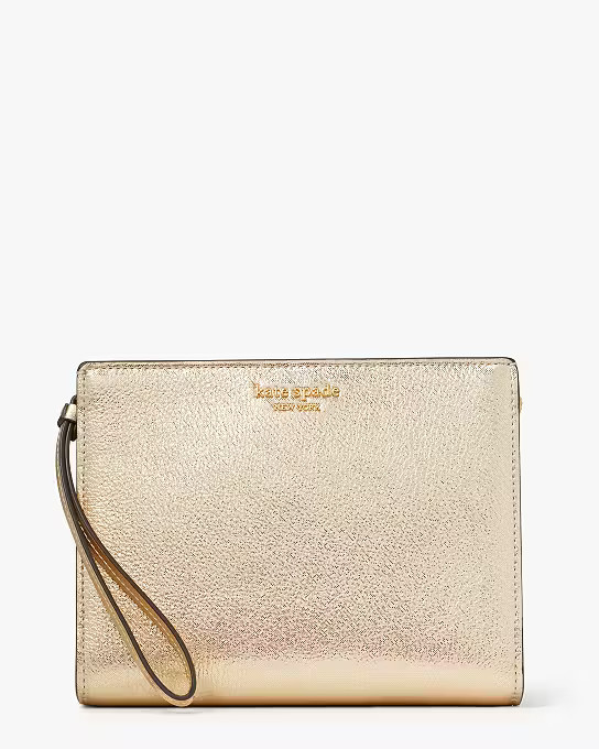 Morgan Metallic Gusseted Wristlet | Kate Spade (US)
