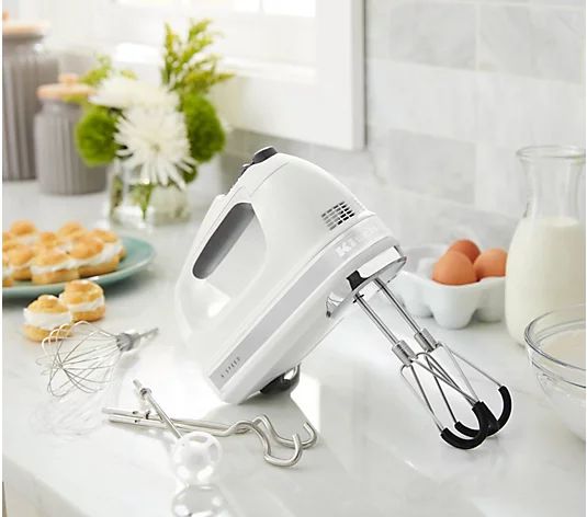 KitchenAid 9-Speed Digital Hand Mixer w/ Flex Edge Beaters - QVC.com | QVC