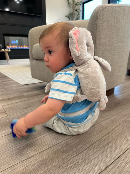 Got this little backpack for him to save him from smacking his head when he falls backwards! It’s so cute I die

#LTKbaby #LTKsalealert #LTKkids