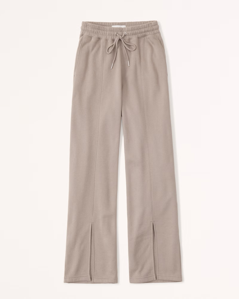 Women's Split-Hem Wide Leg Sweatpants | Women's | Abercrombie.com | Abercrombie & Fitch (US)