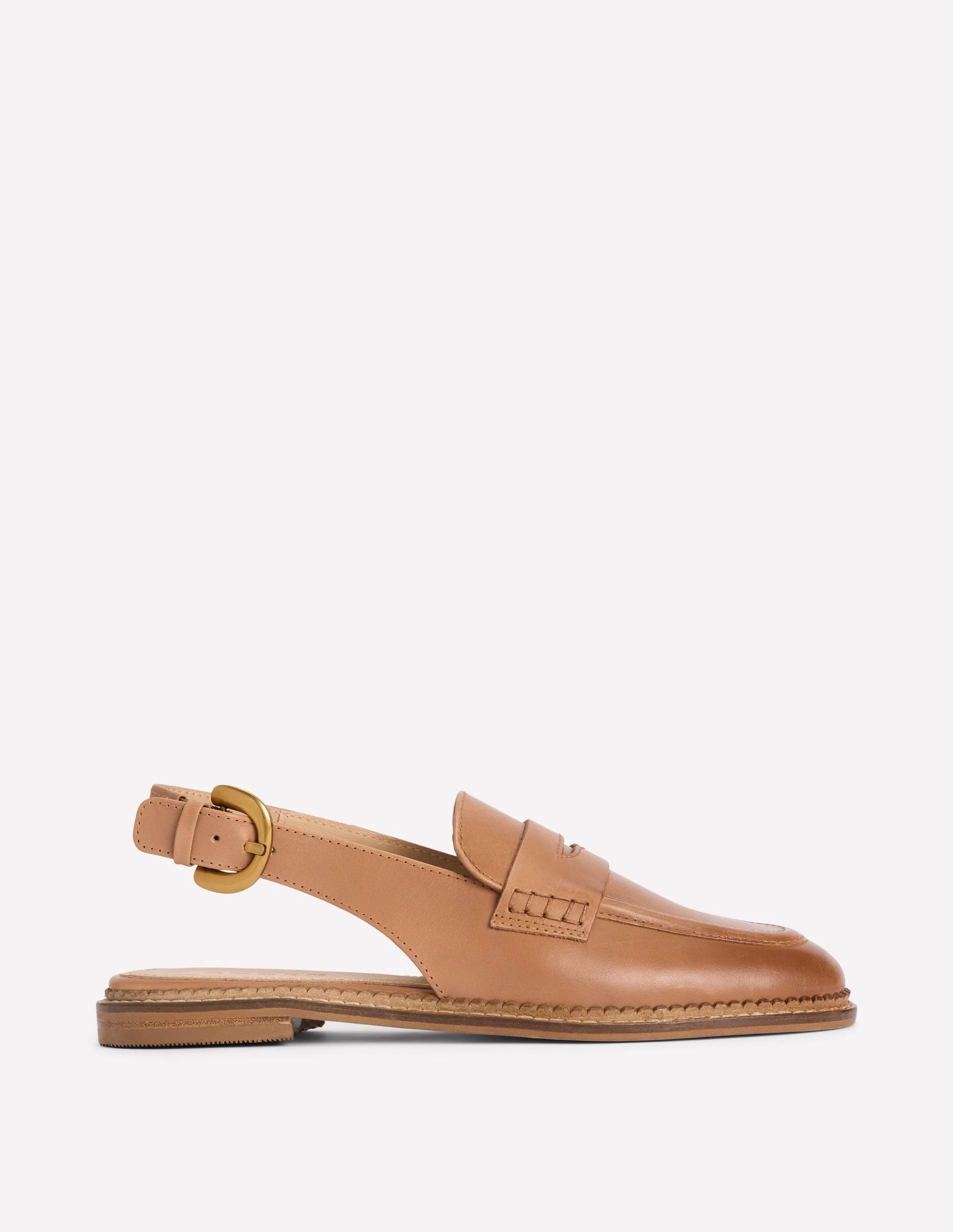 Nya Slingback Penny Loafers-Tan | Boden (US)