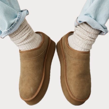 I have been running my mini Uggs into the ground. I just love them so much. These shoes from American Eagle are a fraction of the price and will make the wear and tear much less painful. 

#LTKfindsunder50 #LTKMostLoved #LTKshoecrush