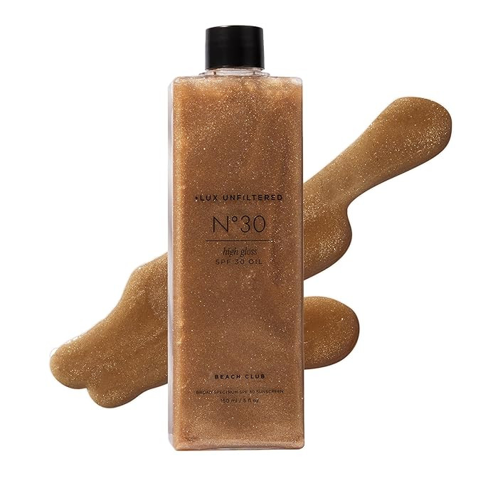 + Lux Unfiltered N°30 High Gloss Tanning Oil with SPF 30 - Hydrating & Nourishing Shimmer Body O... | Amazon (US)
