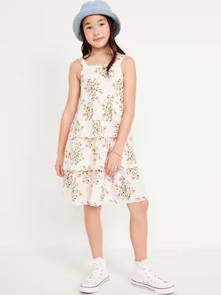 Sleeveless Tiered Eyelet Dress for Girls | Old Navy (US)