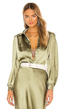 Camila Coelho Beckett Top in Sage from Revolve.com | Revolve Clothing (Global)