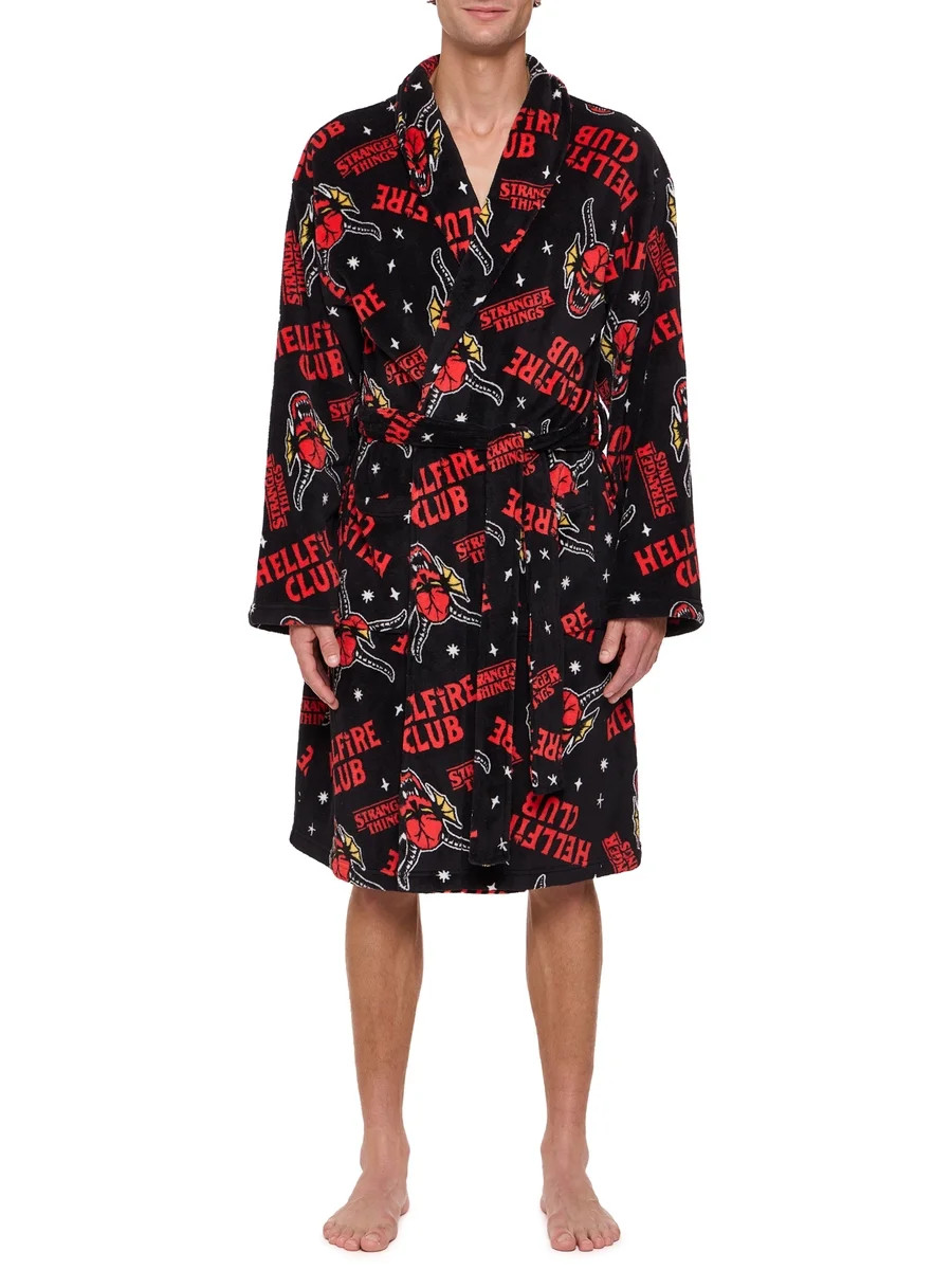 Stranger Things Men's Plush Robe with Pockets and Belt | Walmart (US)
