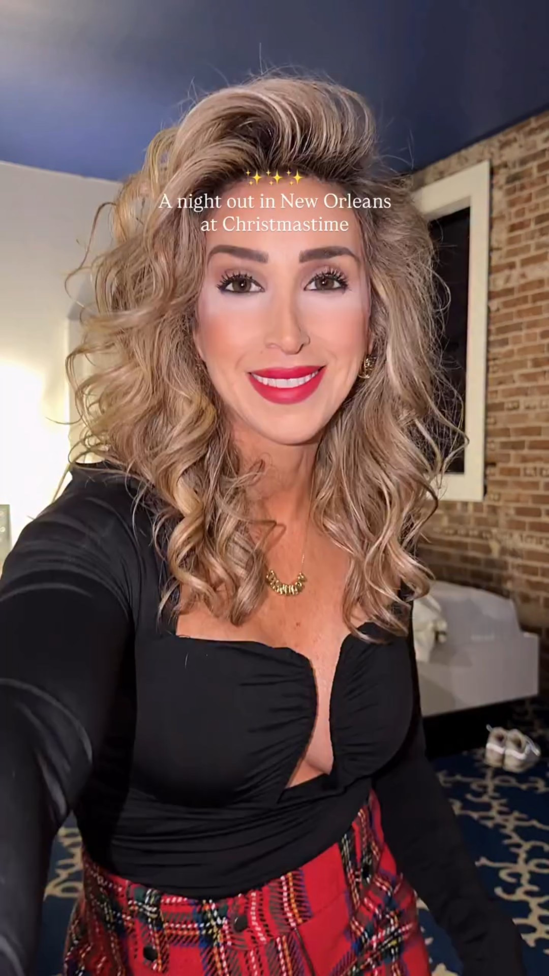 My outfit for apps, theatre + girl time in New Orleans last night. ✨

Holiday outfit, black long sleeve bodysuit, red plaid skirt, Christmas party outfit ideas, black tall boots, black long coat, winter outfits

#LTKHoliday #LTKgrwm #LTKootd