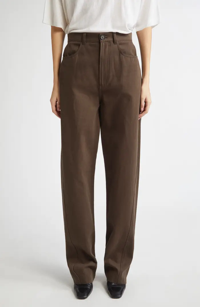 TOTEME Twisted Tailored Organic Cotton Trousers | Nordstrom | Nordstrom