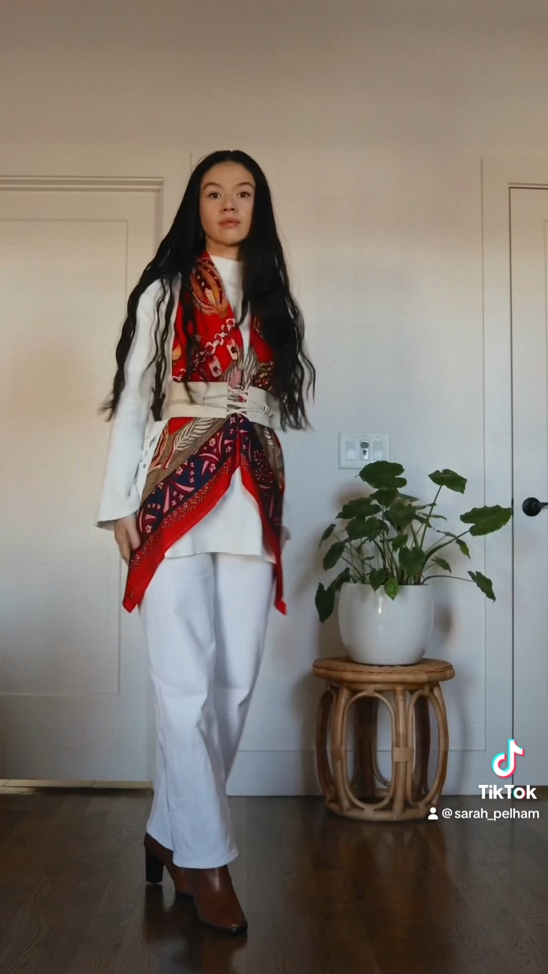 Winter white outfit with a splash of color ❤️

linking similar options for the scarf and shoes, which are old 

#LTKstyletip #LTKfindsunder100 #LTKVideo