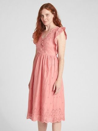 Midi Eyelet Dress | Gap US