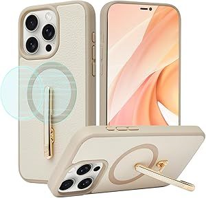 CUSTYPE for iPhone 15 Pro Magnetic Case with Stand for Women, Compatible with Wireless Charging, ... | Amazon (US)