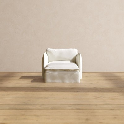 Anabei Modular Washable Chaise Armchair | Deluxe+ Seat & Cloud Pillow Eggshell | Target