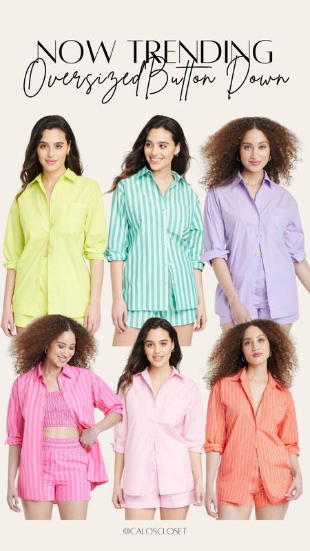 Get your hands on these fun oversized button down shirts while you can for under $30! Love all of these fun colors! #oversizedshirt #buttondownshirt #target

#LTKfindsunder50 #LTKstyletip
