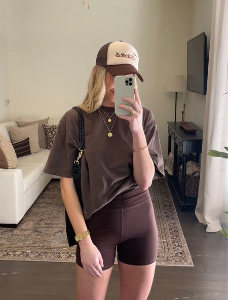 Cute casual outfit for today ft. the cutest trucker from amazon and taupe workout set from Revolve (wearing medium in top and bottom). 
running errands outfit/ workout set/ amazon find/ trucker hat outfit/ gym outfit/ sneakers casual outfit/ easy outfit ideas/ college outfit/ preppy style/ Women’s Activewear/ casual OOTD/Casual outfit idea/ trucker hat styling/ trendy trucker hats/ college class outfit/

#LTKU #LTKfitness #LTKstyletip