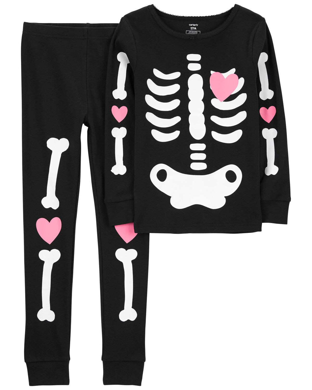 Black Kid 2-Piece Glow Halloween 100% Snug Fit Cotton Pajamas | carters.com | Carter's