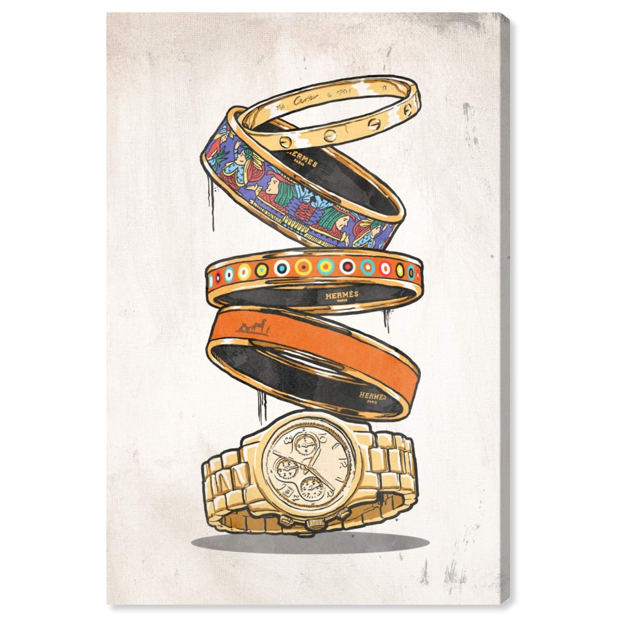 The Oliver Gal Artist Co. Fashion and Glam Wall Art Canvas Prints 'Orange Arm Candy' Home Décor,... | Amazon (US)