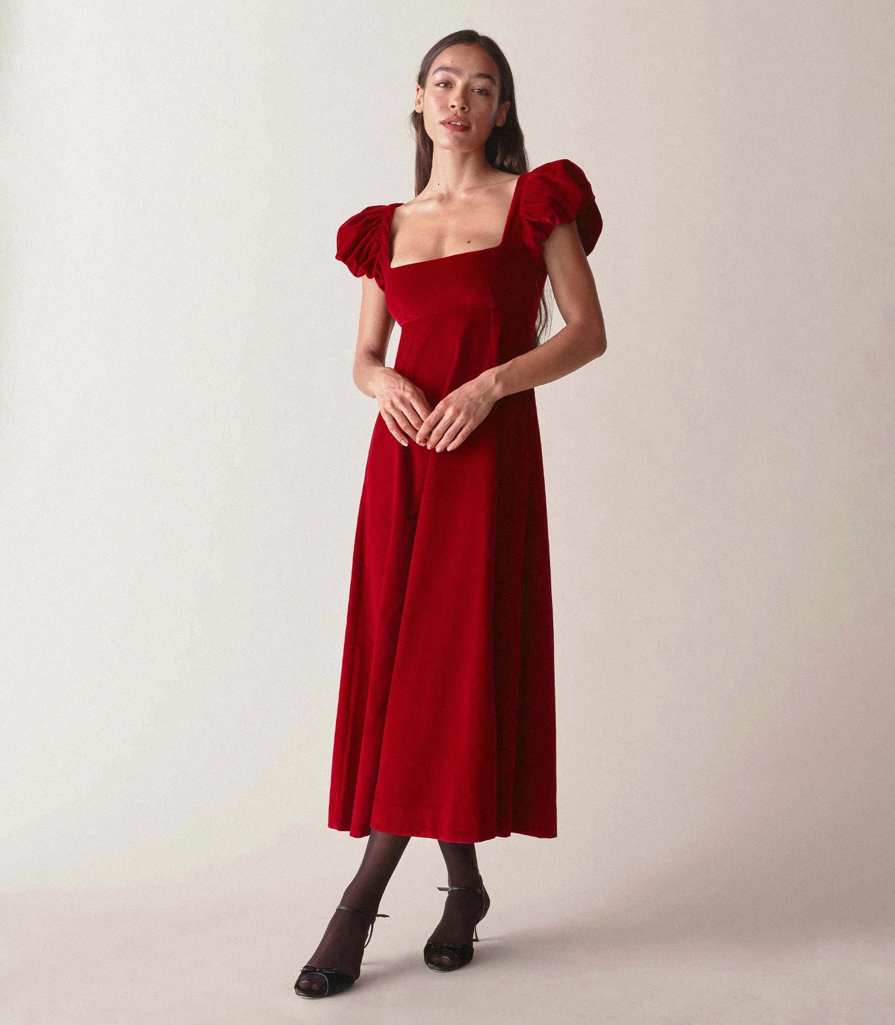 Celestine Dress - Rosso | DÔEN | DOEN