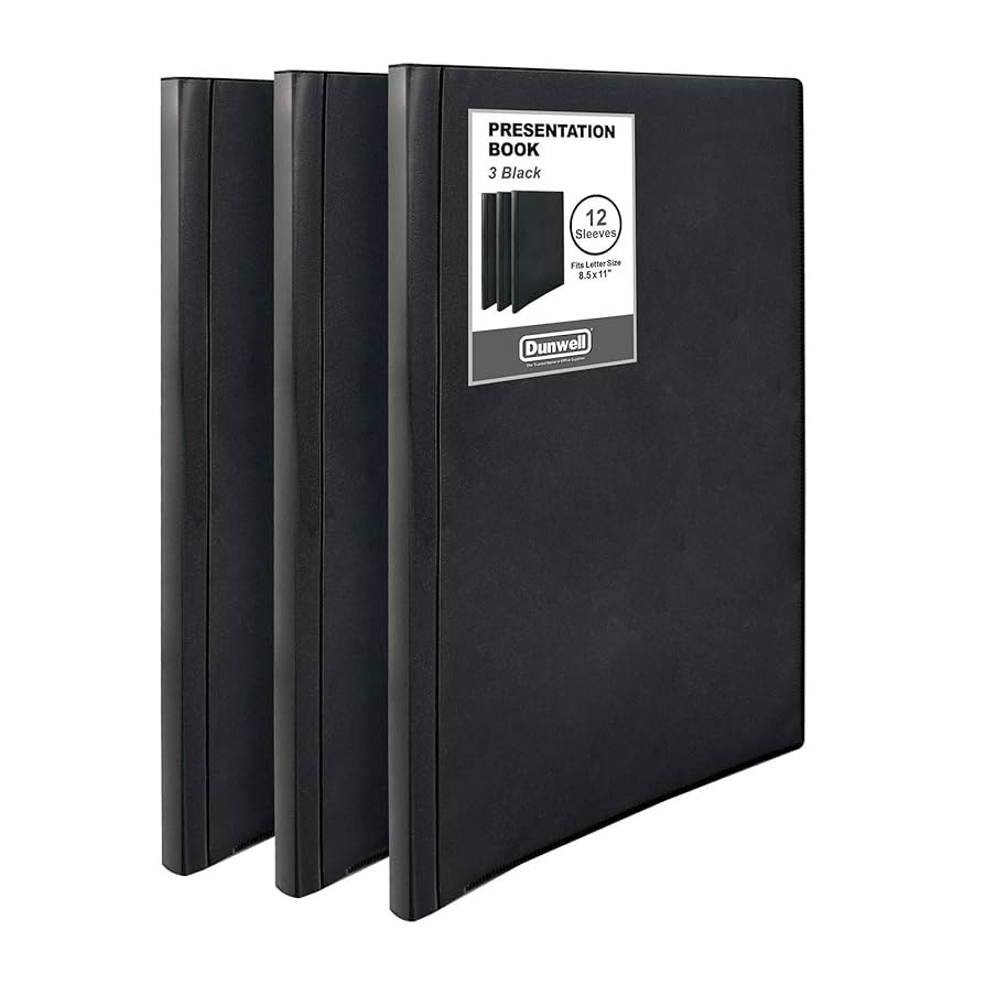 Dunwell Presentation Binder 12-Pocket, Displays 24 Pages, 8.5x11 Portfolio Binder with Plastic Sl... | Amazon (US)