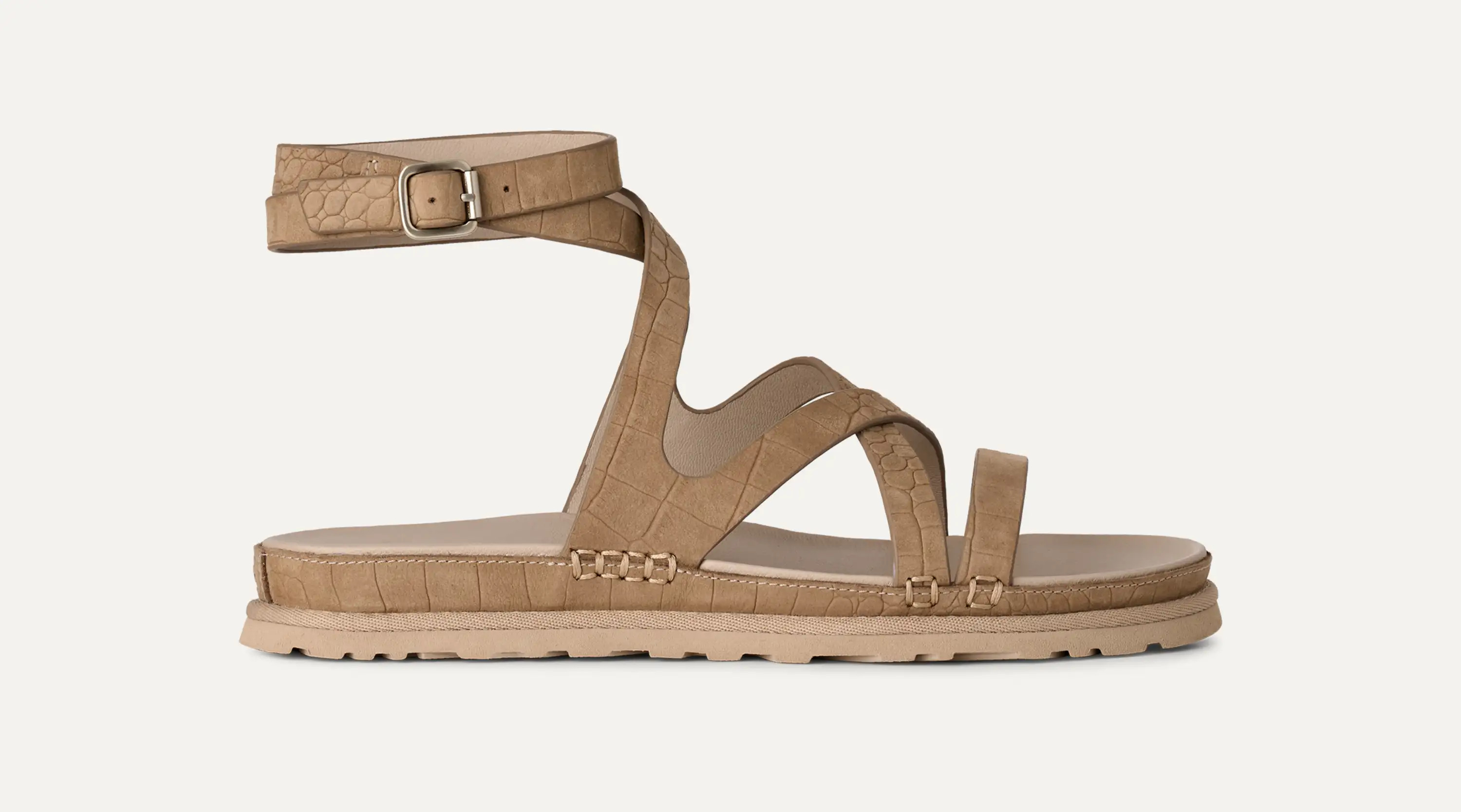 GoldenGaze Embossed Ankle Wrap Sandal | UGG (UK)