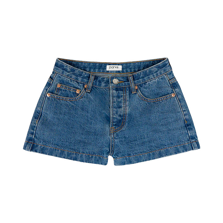 Denim Mini Shorts - Medium Wash | Parke