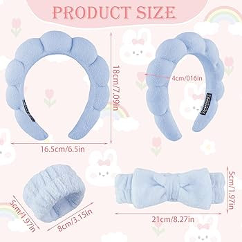 YUXIANLB Spa Headband for Washing Face, Skincare Headbands for Women Makeup, Terry Cloth Towel Ha... | Amazon (UK)